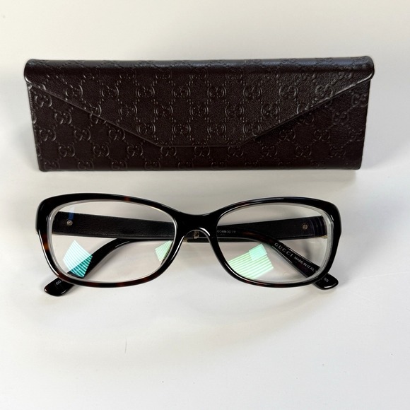 Gucci GG 3639 OXW Eyeglasses Frames Only Havana/Leather/Gold Buckle 53-16-135‎ - Picture 15 of 16